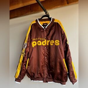 Vintage Padres 3XL Satin Look Cooperstown Bomber Jacket